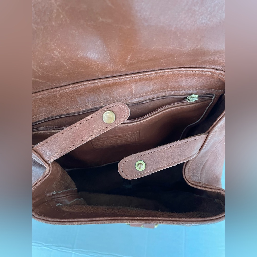 Vintage Coach Brown Leather Back Sac Bag No. C5H-4134 - Picture 6 of 8